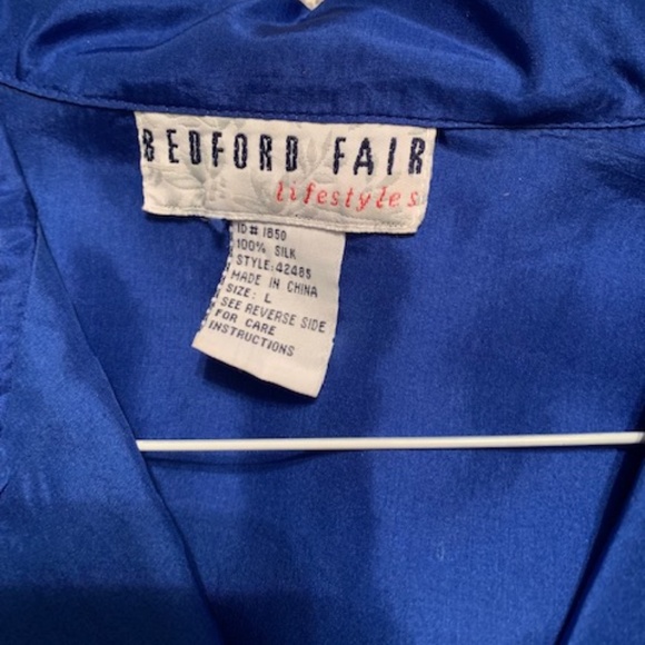 Dressy Royal Blue Blouse by Bedford Fair - Picture 1 of 2